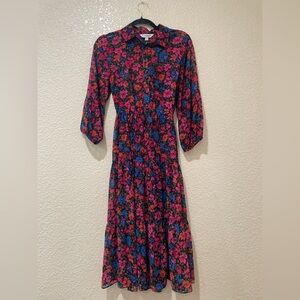 Sheer vibrant sheer Sundress with Notched Collar